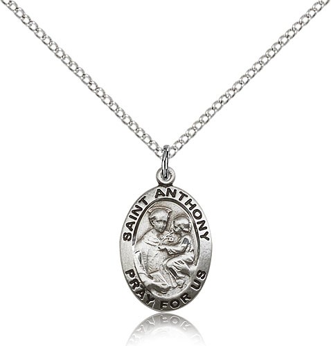 St. Anthony of Padua Medal, Small - Sterling Silver