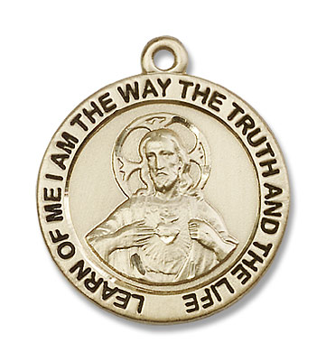 Men's Scapular Medal - 14K Solid Gold