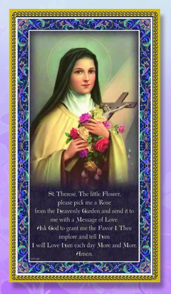 St. Therese Italian Prayer Plaque - Multi-Color