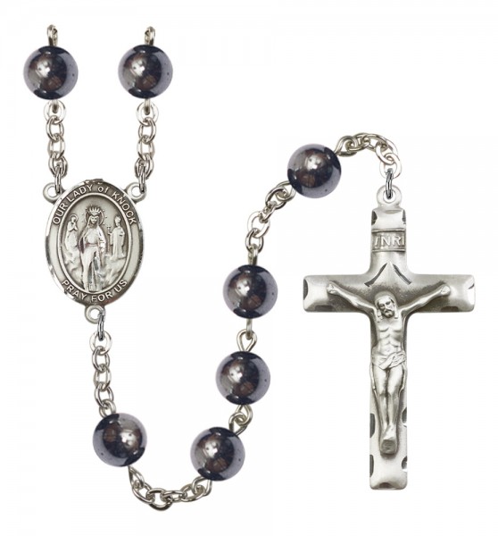 Men's Our Lady of Knock Silver Plated Rosary - Silver