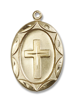 Open Cut Cross Necklace - 14K Solid Gold