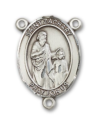 St. Zachary Rosary Centerpiece Sterling Silver or Pewter - Sterling Silver