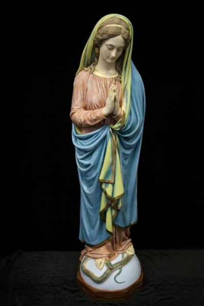 Immaculate Conception Statue Hand Painted Marble Composite - 45 inch - Multi-Color