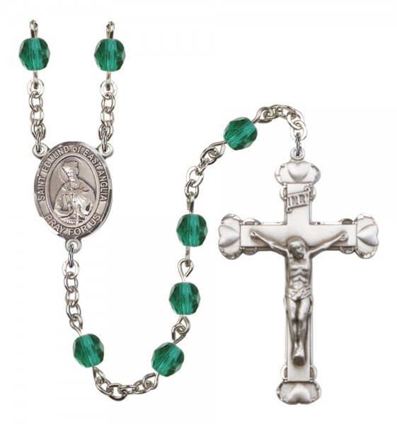 Women's St. Edmund of East Anglia Birthstone Rosary - Zircon