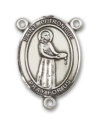 St. Petronille Rosary Centerpiece Sterling Silver or Pewter - Sterling Silver