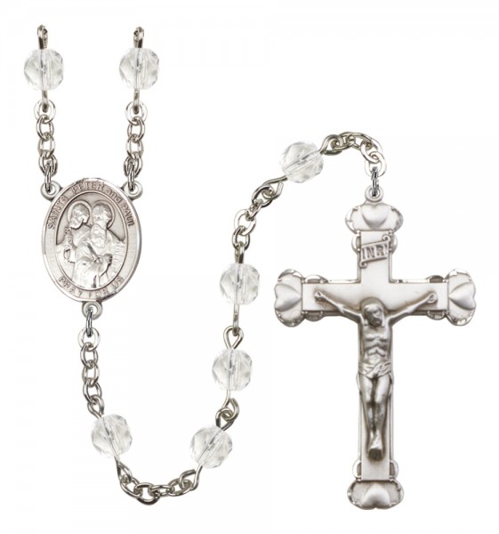 Women's Sts. Peter &amp; Paul Birthstone Rosary - Crystal