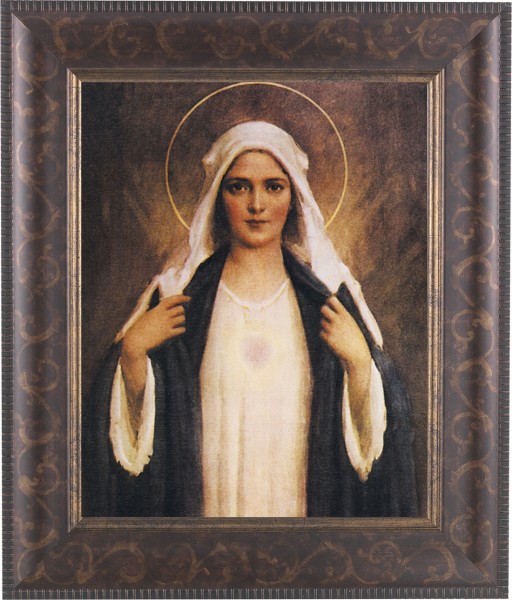 Immaculate Heart of Mary 8x10 Framed Print Under Glass - #124 Frame