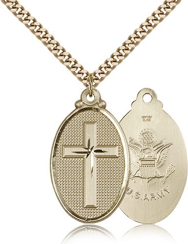 Cross Air Force Pendant - 14KT Gold Filled