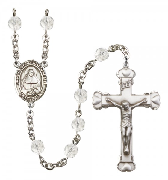 Women's St. Marie Magdalen Postel Birthstone Rosary - Crystal