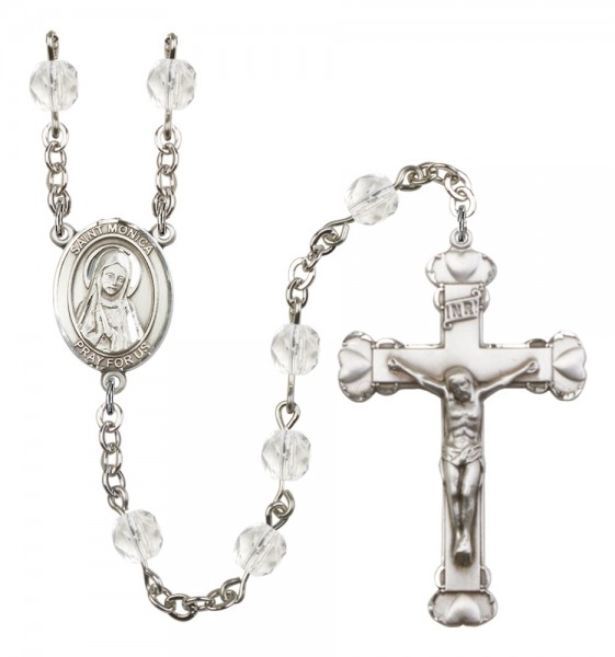 Women's St. Monica Birthstone Rosary - Crystal