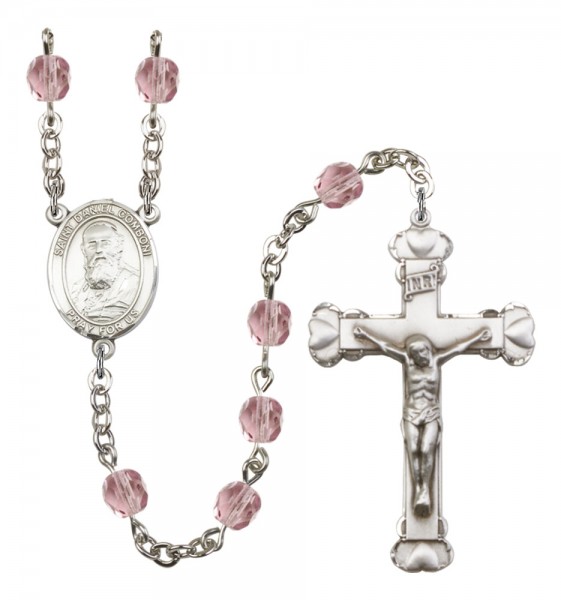Women's St. Daniel Comboni Birthstone Rosary - Light Amethyst