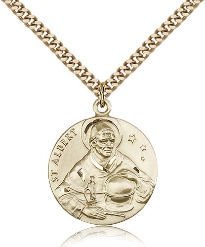 St. Albert The Great Medal - 14KT Gold Filled