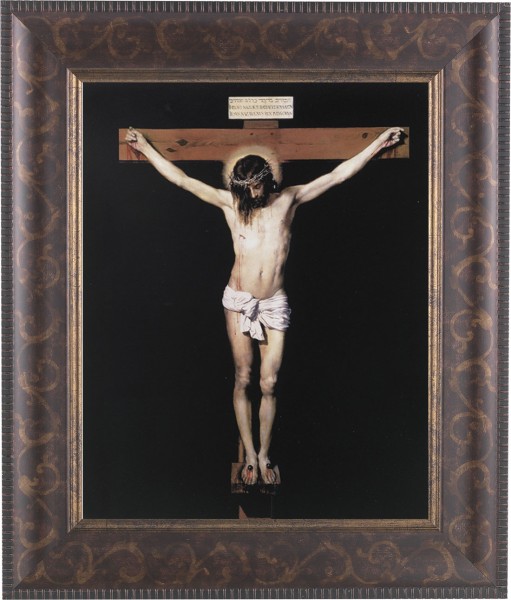 Jesus on the Cross 8x10 Framed Print Under Glass - #124 Frame