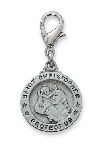 St. Christopher Clipable Charm - Silver