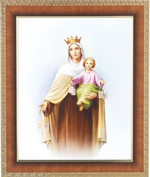 Our Lady of Mt. Carmel 8x10 Framed Print Under Glass - #122 Frame