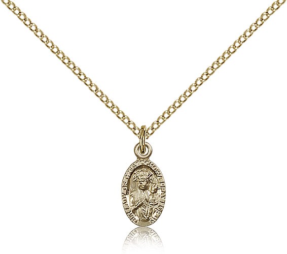 Petite Our Lady of Czestochowa Medal - 14KT Gold Filled