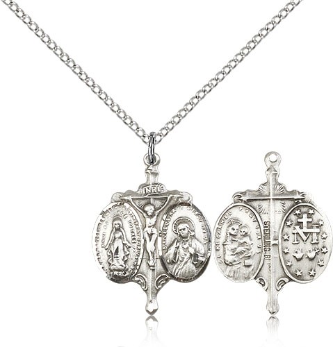 Novena Pendant Necklace - Sterling Silver