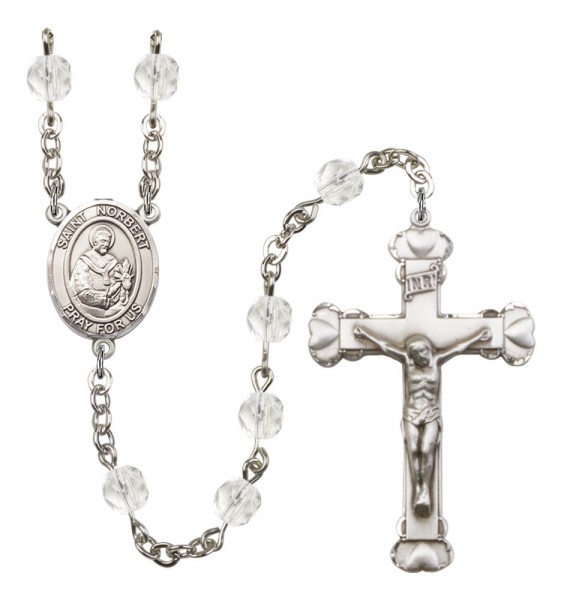 Women's St. Norbert of Xanten Birthstone Rosary - Crystal
