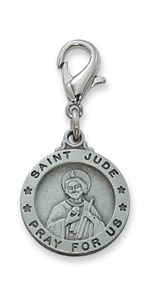 St. Jude Clipable Charm - Silver
