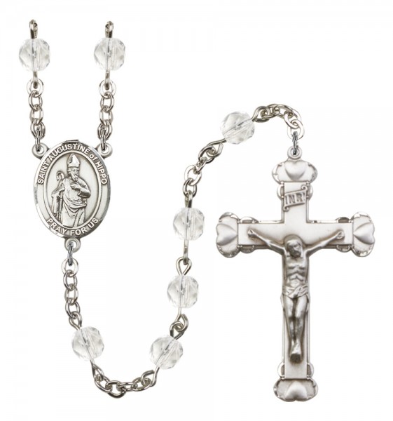 Women's St. Augustine of Hippo Birthstone Rosary - Crystal