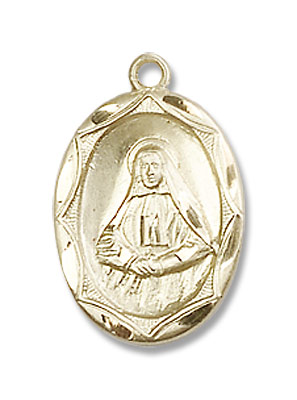 Petite St. Frances Cabrini Medal - 14K Solid Gold