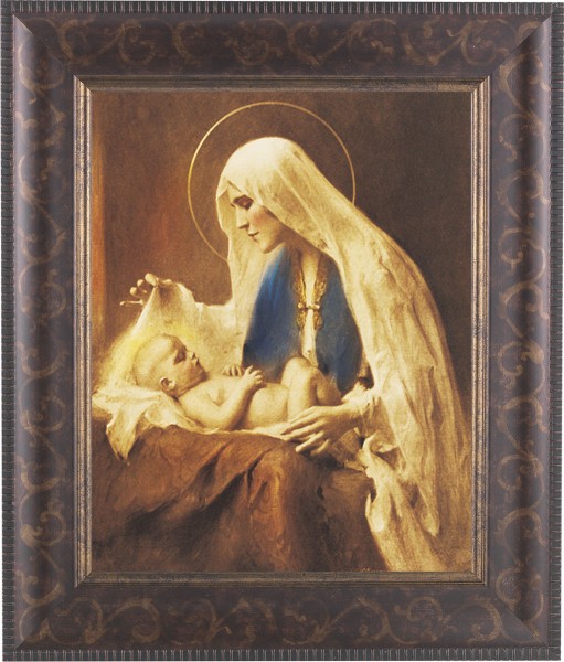 Madonna Adoring the Christ Child 8x10 Framed Print Under Glass - #124 Frame