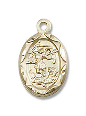 Petite St. Michael Medal - 14K Solid Gold