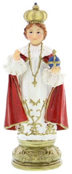 Infant of Prague Statue 3.5&quot; - Red | White