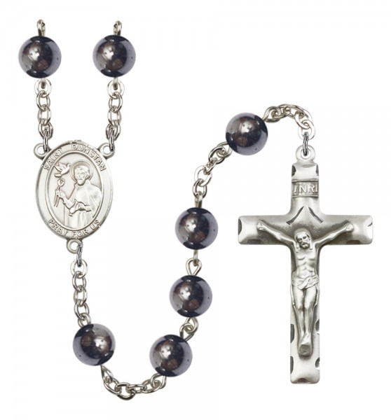 Men's St. Dunstan Silver Plated Rosary - Silver