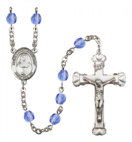 Women's St. Mary Mackillop Birthstone Rosary - Sapphire