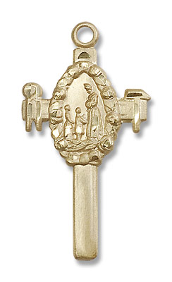 Our Lady of La Salette Cross Pendant - 14K Solid Gold