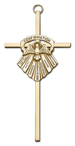 Gifts of Confirmation Wall Cross 6&quot; - Gold Tone