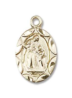 Petite St. Ann Medal - 14K Solid Gold