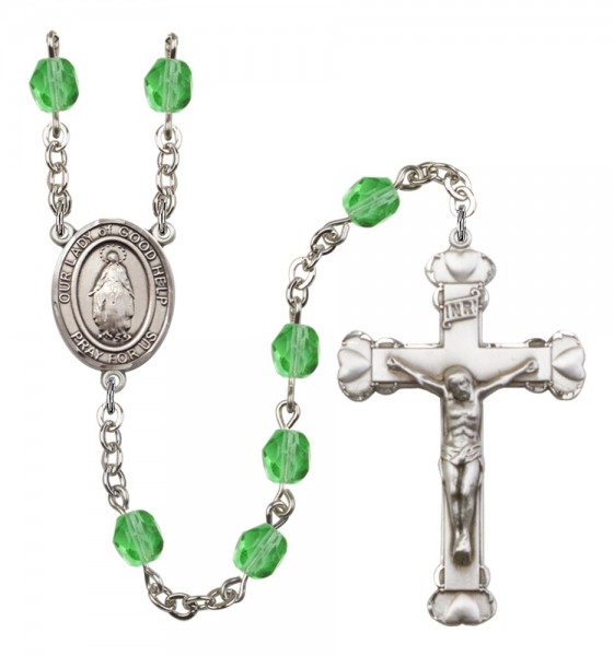 Women's Our Lady of Good Help Birthstone Rosary - Peridot
