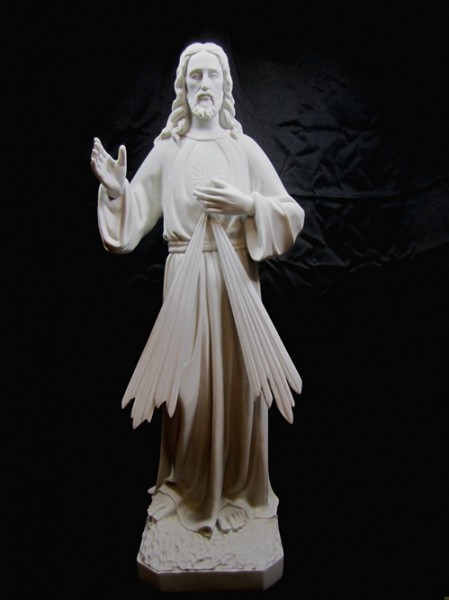 Divine Mercy Statue White Marble Composite - 32 inch - White