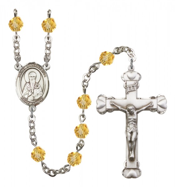 Women's St. Athanasius Birthstone Rosary - Topaz