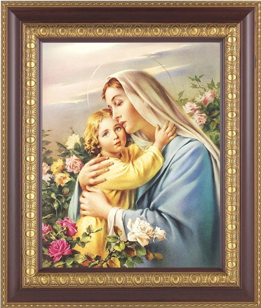 Madonna and Child in the Garden 8x10 Framed Print Under Glass - #126 Frame