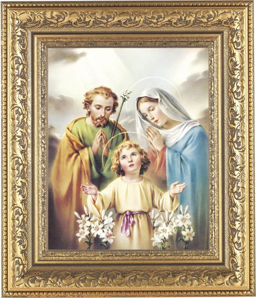Holy Family 8x10 Framed Print Under Glass - #115 Frame