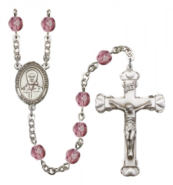 Women's Blessed Pier Giorgio Frassati Birthstone Rosary - Amethyst