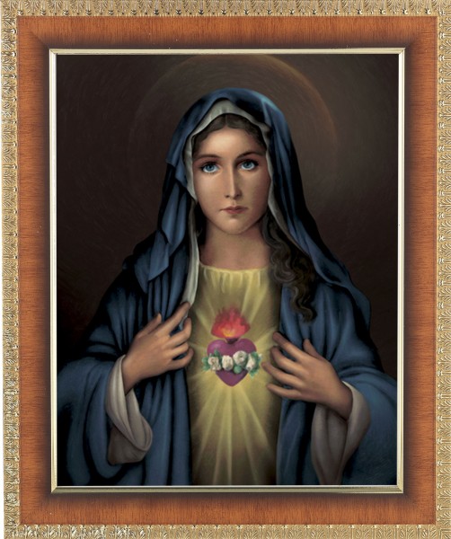 Immaculate Heart of Mary 8x10 Framed Print Under Glass - #122 Frame