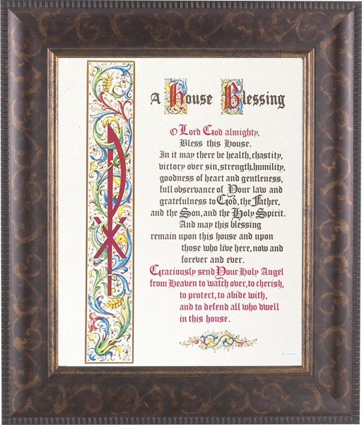 A House Blessing Prayer 8x10 Framed Print Under Glass - #124 Frame