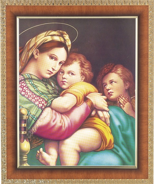 Madonna and Child with Saint Gabriel 8x10 Framed Print Under Glass - #122 Frame