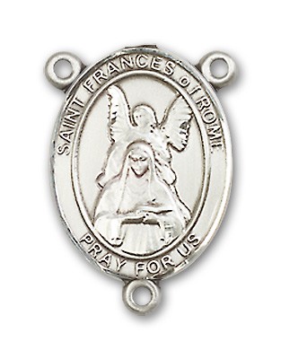 St. Frances of Rome Rosary Centerpiece Sterling Silver or Pewter - Sterling Silver