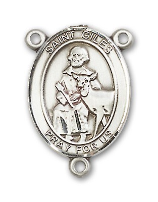 St. Giles Rosary Centerpiece Sterling Silver or Pewter - Sterling Silver