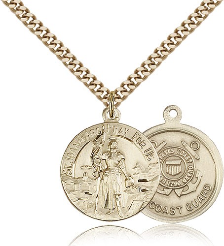 Coast Guard St. Joan of Arc Medal - 14KT Gold Filled