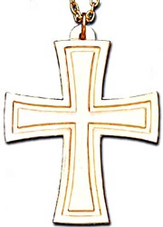 Byzantine Pectoral Cross Pendant - Gold Tone