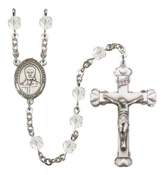 Women's Blessed Pier Giorgio Frassati Birthstone Rosary - Crystal