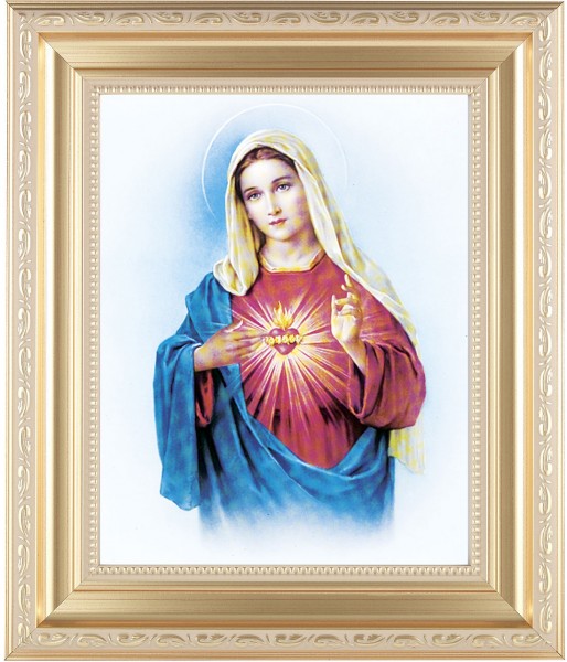 Immaculate Heart of Mary 8x10 Framed Print Under Glass - #138 Frame