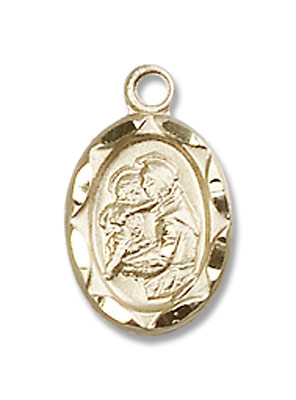 Women's Oval St. Anthony Medal - 14K Solid Gold