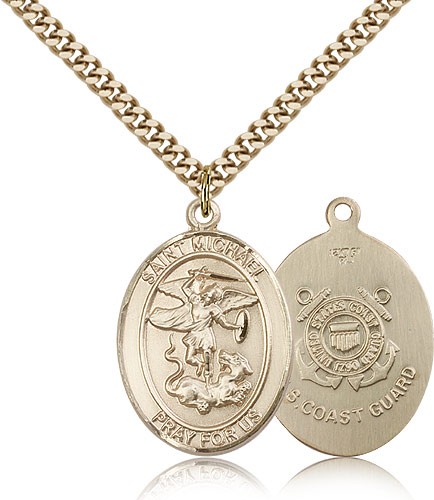 St. Michael Coast Guard Medal - 14KT Gold Filled